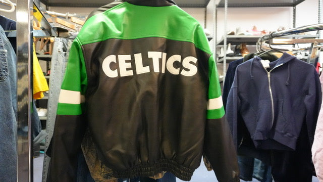 Celtics Leather Harbortec Jacket Medium