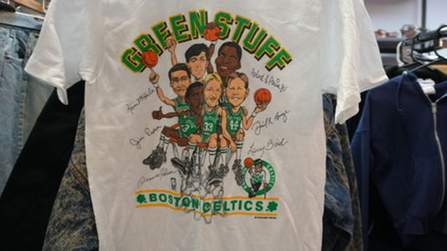 Vintage Medium Boston Celtics Green Stuff Tee